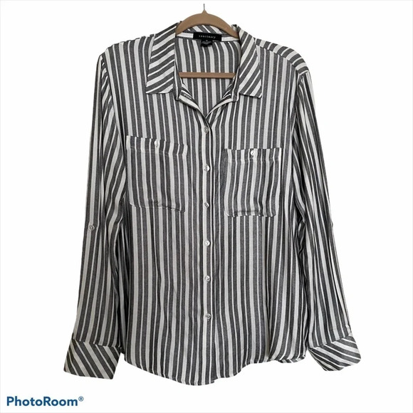 Sanctuary Tomboy Shirt Striped M Top XB0769ZRF755 - Picture 1 of 6